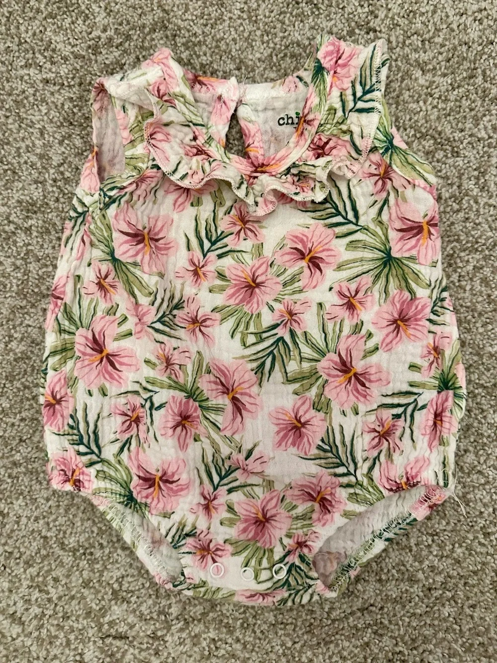 Bundle of 2 Tropical Print Baby Rompers